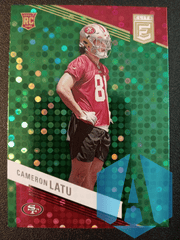 2023 Panini Donruss Elite Green Disco Cameron Latu RC #115 San Fran 49ers